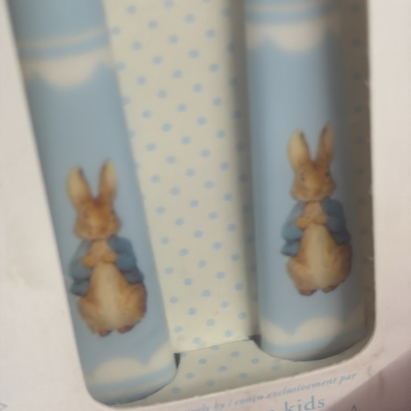 Pottery Barn Kids Peter Rabbit by Beatrix Potter Blue Utensil Set New/Sealed - Picture 10 of 12